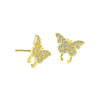S925 Sterling Silver Butterfly Geometry Earrings With Electroplated Retro Elegant Minimalist Design For Women