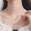S925 Sterling Silver Butterfly Pendant Necklace With Crystal Inlay Electroplated Cross Chain Elegant Simple Clavicle Necklace For Women