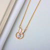 S925 Sterling Silver Butterfly Pendant Necklace With Mixed Gem Electroplated Cross Chain Simple Elegant Clavicle Necklace For Women