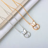 S925 Sterling Silver Butterfly Pendant Necklace With Mixed Gem Electroplated Cross Chain Simple Elegant Clavicle Necklace For Women