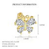 S925 Sterling Silver Butterfly Zircon Fashion Women's Sweet Animal Earrings