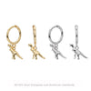 S925 Sterling Silver Cartoon Three Dimensional Dinosaur Earrings Electroplated For Women With Animal Pattern