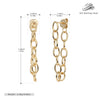 S925 Sterling Silver Chain Tassel Earrings Electroplated Fashion Ear Jewelry