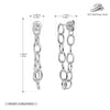 S925 Sterling Silver Chain Tassel Earrings Electroplated Fashion Ear Jewelry