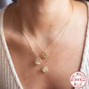 S925 Sterling Silver City Architecture Pendant Women's Collarbone Necklace With Geometric Design And Electroplating