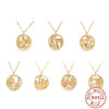 S925 Sterling Silver City Architecture Pendant Women's Collarbone Necklace With Geometric Design And Electroplating
