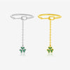 S925 Sterling Silver Clover Pendant Ring With Irregular Stacked Design Adjustable Chain Pull Geometric Style Platinum And 18K Gold Electroplated