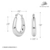 S925 Sterling Silver Cold Style Oval Geometric Electroplated Women's Earrings