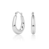 S925 Sterling Silver Cold Style Oval Geometric Electroplated Women's Earrings