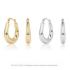 S925 Sterling Silver Cold Style Oval Geometric Electroplated Women's Earrings