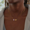 S925 Sterling Silver Colorful Star Necklace Women's Simple Fashion Clavicle Chain With Electroplating