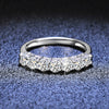S925 Sterling Silver Constellation Moissanite Ring Light Luxury Hollow Fourclaw Classic Crown For Women