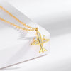 S925 Sterling Silver Creative Aircraft Necklace Jewelry