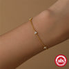 S925 Sterling Silver Creative Petal Diamondencrusted Geometric Niche Highend Electroplated Bracelet For Women