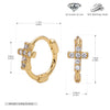 S925 Sterling Silver Cross Ear Buckle Earrings With Ushape Letters Numbers Text And Electroplating For Women