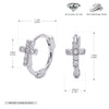 S925 Sterling Silver Cross Ear Buckle Earrings With Ushape Letters Numbers Text And Electroplating For Women