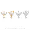S925 Sterling Silver Crown Zirconium Electroplated Fashionable Women's Earrings