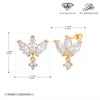 S925 Sterling Silver Crown Zirconium Electroplated Fashionable Women's Earrings