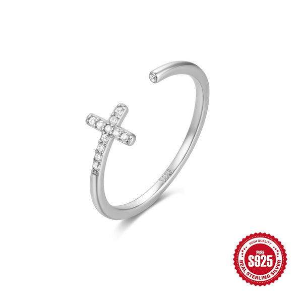 S925 Sterling Silver Curved Petal Single Row Diamondencrusted Luxury Stacked Open Ring With Real Gold Electroplating And Geometric Design For Women