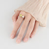 S925 Sterling Silver Daisy Flower Rotating Ring With Pearl Electroplated Floral Adjustable Ring For Women