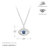 S925 Sterling Silver Devil's Eye Pendant Inlaid Zircon Necklace For Women