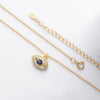 S925 Sterling Silver Devil's Eye Pendant Inlaid Zircon Necklace For Women