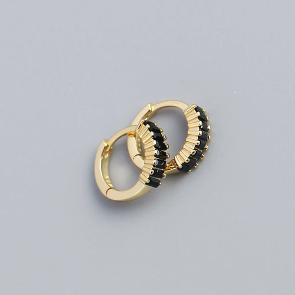 S925 Sterling Silver Diamond Inlaid Square Zircon Earrings Unisex Geometry Style