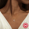 S925 Sterling Silver Diamond Moon Jewelry Set With Electroplating For Women