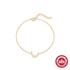 S925 Sterling Silver Diamond Moon Jewelry Set With Electroplating For Women