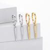 S925 Sterling Silver Distinctive Creative Stone Women's Hip Hop Earrings