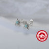 S925 Sterling Silver Distinctive Octagon Earrings With Inlaid Zircon And Geometric Pattern For Women
