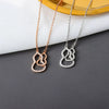 S925 Sterling Silver Double Gourd Necklace For Women Hollow Gem Inlaid Pendant Cross Chain Clavicle Jewelry