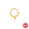 S925 Sterling Silver Double Row Geometric Ear Bone Clip And Ring With Environmentally Friendly Electroplating