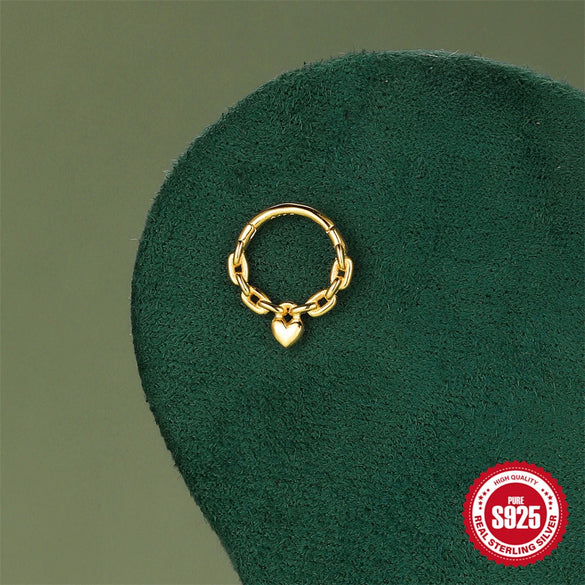 S925 Sterling Silver Double Row Geometric Ear Bone Clip And Ring With Environmentally Friendly Electroplating