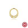S925 Sterling Silver Double Row Geometric Ear Bone Clip And Ring With Environmentally Friendly Electroplating