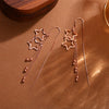 S925 Sterling Silver Double Star Tassel Drop Earrings For Women Light Luxury Fashion Long Dangle Earrings