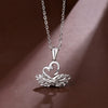 S925 Sterling Silver Double Swan Pendant Necklace Light Luxury Animal Design Cross Chain Clavicle Necklace For Women