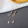 S925 Sterling Silver Drop Shape Gourd Pendant Necklace With Mixed Gem Inlay And Tassel Cross Chain Electroplated Clavicle Jewelry For Women