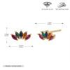 S925 Sterling Silver Drop Shape Inlaid Zircon Earrings Simple Light Luxury Style