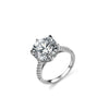 S925 Sterling Silver Drop Shape Women's Classic Sixclaw Moissanite Ring