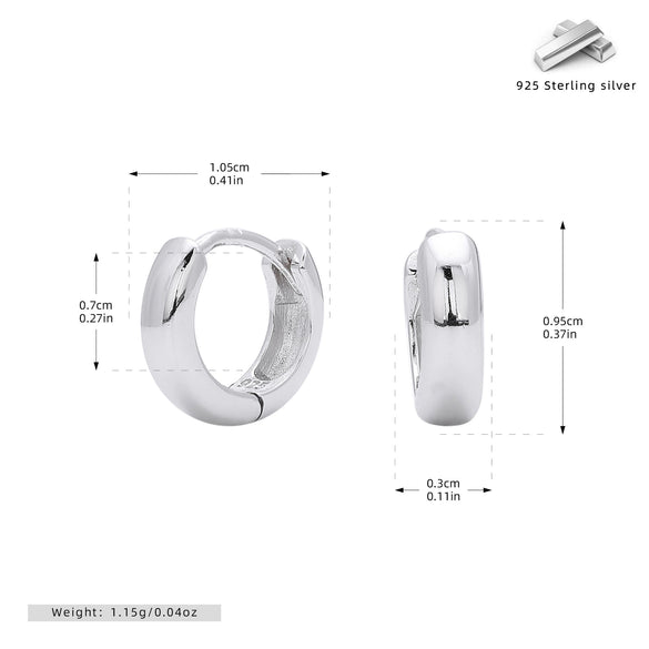 S925 Sterling Silver Earrings Electroplated Women's Jewelry