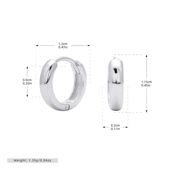 S925 Sterling Silver Earrings Electroplated Women's Jewelry