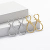 S925 Sterling Silver Electroplated Butterfly Knot Earrings With Letters Numbers And Text Patterns