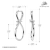 S925 Sterling Silver Electroplated Butterfly Knot Earrings With Letters Numbers And Text Patterns