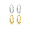 S925 Sterling Silver Electroplated Platinum 18K Gold Zircon Inlaid Fashionable Earring