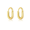 S925 Sterling Silver Electroplated Platinum 18K Gold Zircon Inlaid Fashionable Earring