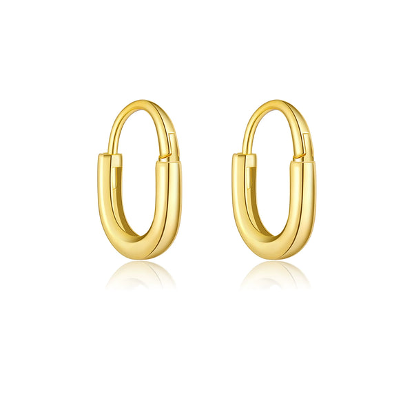 S925 Sterling Silver Electroplated Platinum 18K Gold Zircon Inlaid Fashionable Earring