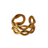 S925 Sterling Silver Electroplated Women's Doublelayer Winding Braided Ear Clip