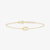 S925 Sterling Silver Elegant All Match Double Ring Women's Bracelet With Geometric Design And Electroplating Process