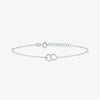 S925 Sterling Silver Elegant All Match Double Ring Women's Bracelet With Geometric Design And Electroplating Process